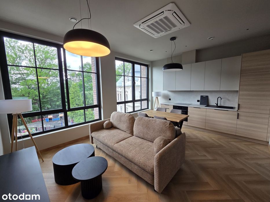 Nowoczesne 47m² dla singla/pary w Drukarni | Garaż podziemny i komórka