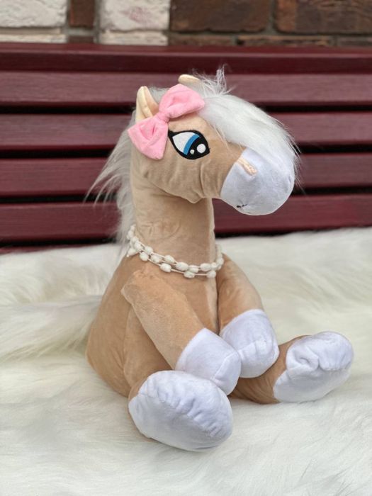 Мягкая поюшевая игрушка лошадка 120 см  новая