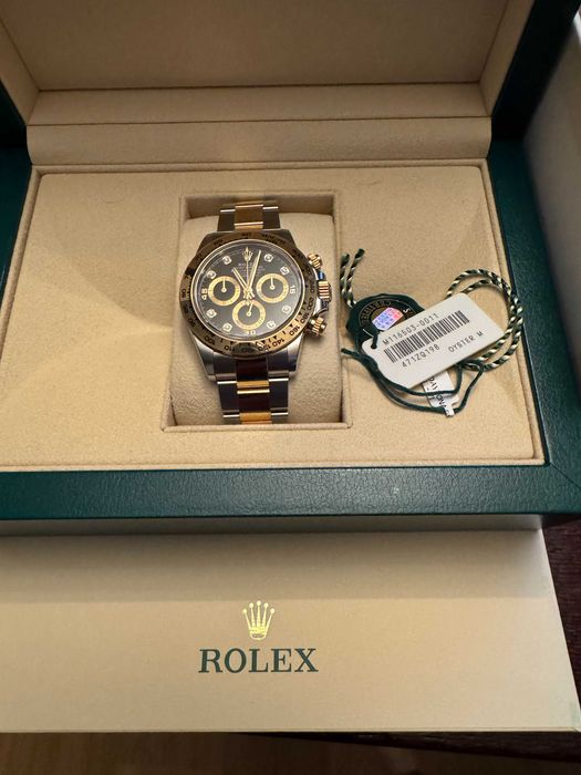 Rolex Cosmograph Daytona Bicolor z Diamentami Jak Nowy