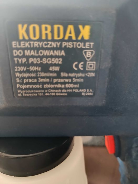 Elektryczny pistolet do malowania