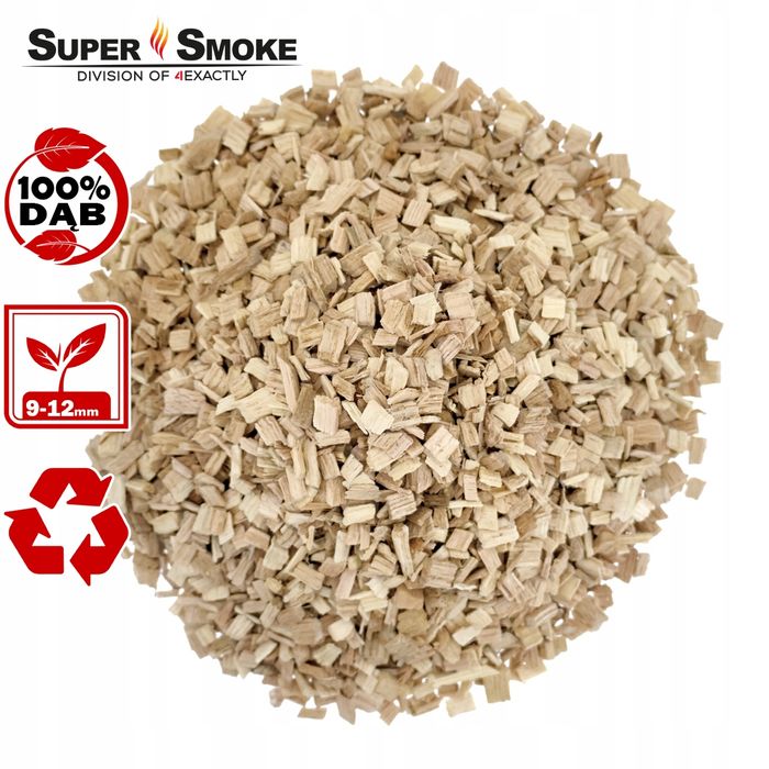 Zrębki Wędzarnicze Super Smoke DĄB KL-10 (9-12mm) Large 4L Kraft