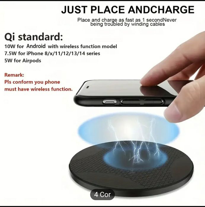 Carregador sem fios / wireless - smartphones NOVO s