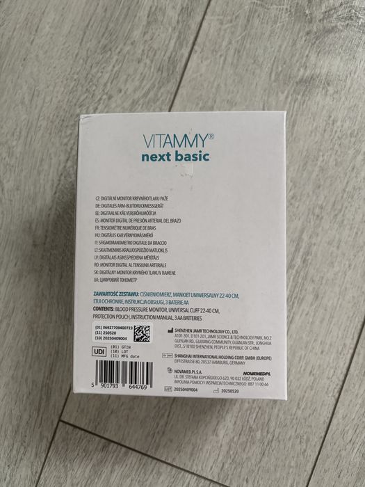 VITANMY next basic nowy ciśnieniomierz naramienny