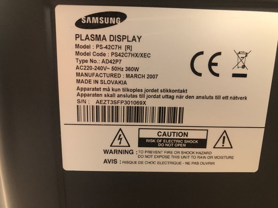 Tv samsung plasma usado