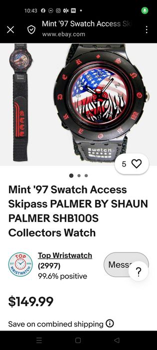 Swatch '97 Access SHB100S kolekcjonerski