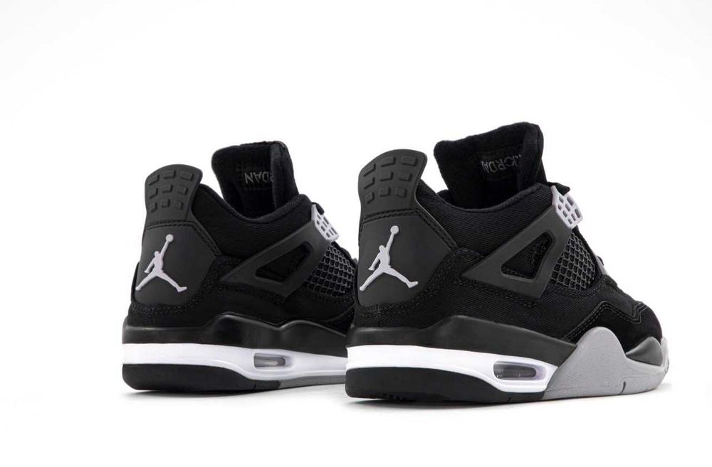 Женские кроссовки Nike Air Jordan 4 "Black/Grey" Размеры 36-40