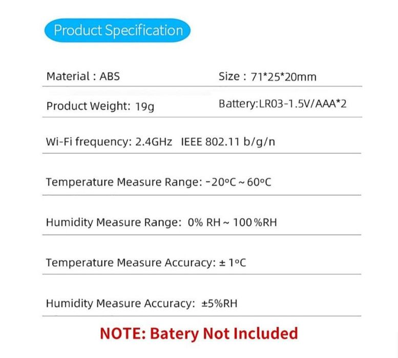 ‼️WI-FI датчик температуры и влажности Tuya Smart life Cozy life ‼️