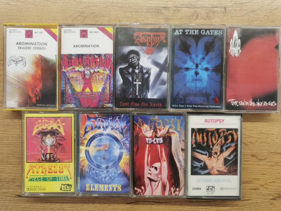 Kolekcja Kaset Death Metal – Atheist, Asphyx , At The Gates, Autopsy