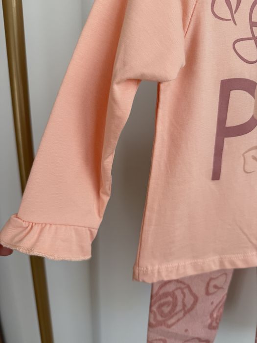 Komplet dziewczęcy bluzka legginsy 98