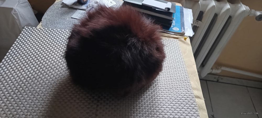 Czapka z liska naturalna