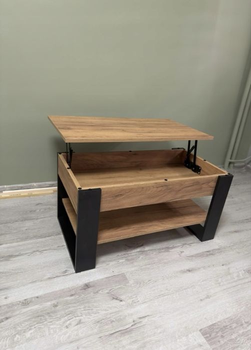 TANIO ! Stolik kawowy rozkładany z podnoszonym blatem CZARNY DĄB !