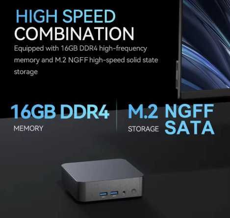 Mini PC de mesa com processador Intel Celeron N5095A