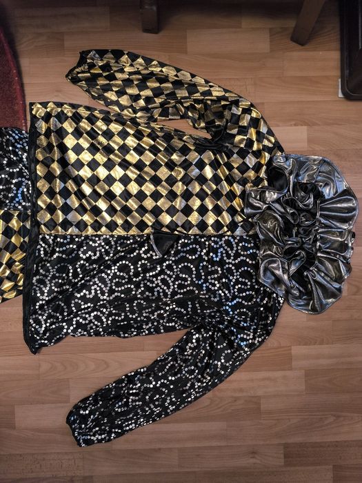 Карнавальний костюм Арлекіно,Шут, Скоморох розмір 52