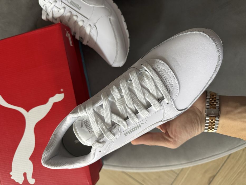 Nowe Skórzane Buty Męskie Puma st Runner Białe Klasyczne Sneakersy 45