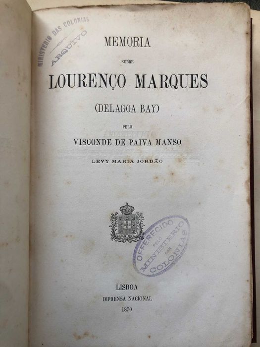 Memória sobre Lourenço Marques (Delagoa Bay) - Visconde de Paiva Manso