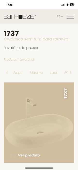 Novo Diazi lavatorio ceramica branco 64x40cm