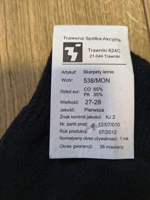 Skarpetki czarne długie