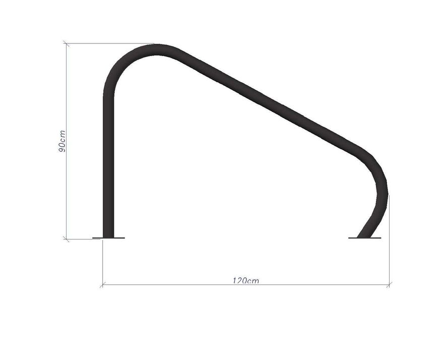 Stojak rowerowy stalowy z rury