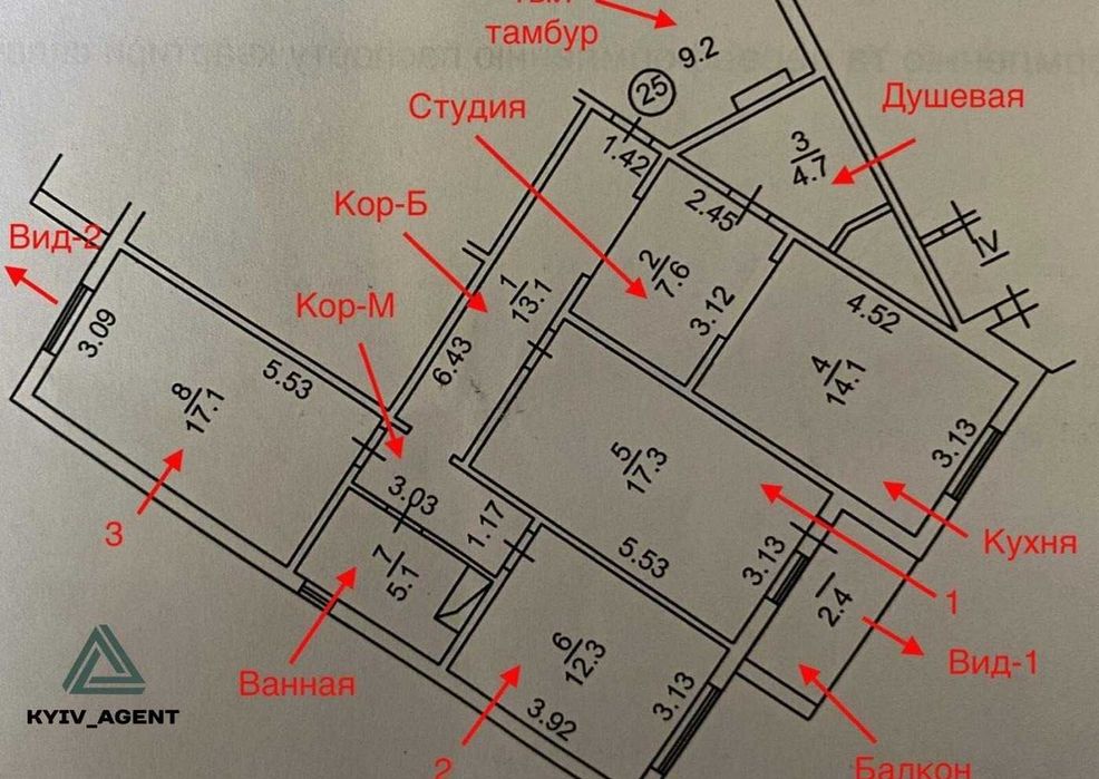 3-комнатная квартира по адресу ул. Урловская (площадь 93,7 м²) - Atlanta.ua - фото 17