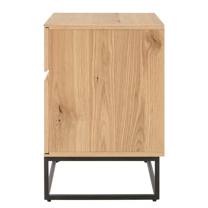 Szafka nocna loft – 2 szuflady, metalowy stelaż