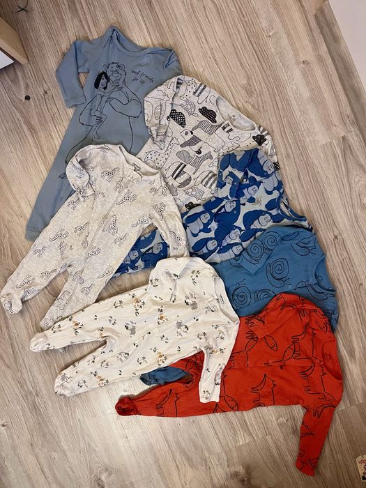 Piżamy śpiochy pajace 74 80 paka zestaw next carter chłopiec dziewczyn