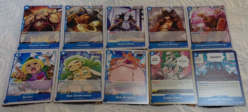 lote de 59 cartas de one piece tcg op07