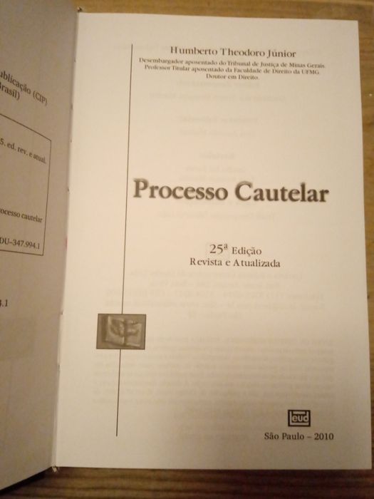 Processo Cautelar, de Humberto Theodoro Júnior