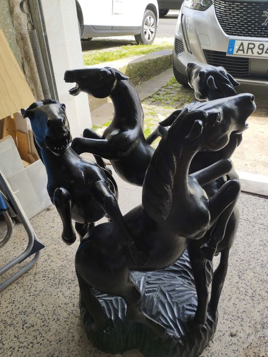Arte Africana escultura/mesa madeira