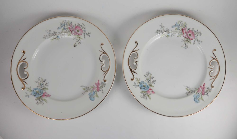 Par de pratos Vista Alegre Séc. XIX/XX - Boa Ventura dos Reis Filho