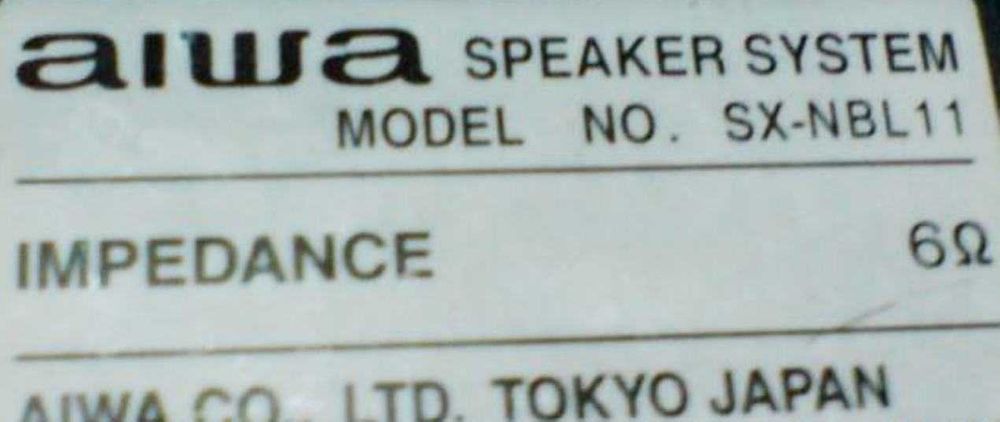 Акустика Aiwa от муз. центра