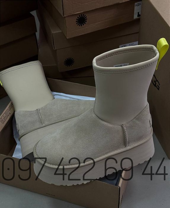 Уггі UGG CLASSIC DIPPER Black /Chestnut Жіночі Уггі на Платформі Угги