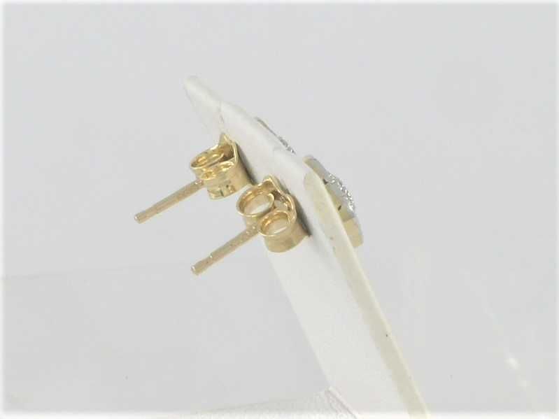 Kolczyki złote z cyrkoniami na sztyft próba 585