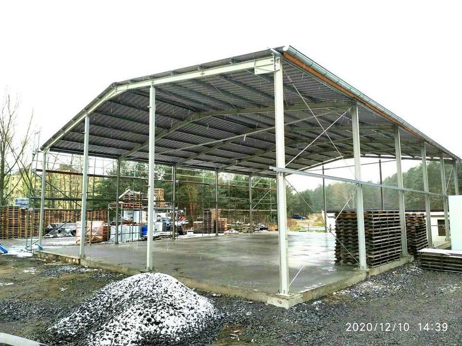 8x20 elementy Konstrukcji stalowej obory budynek gospodarczy