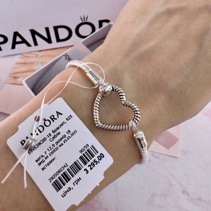 Браслет Пандора оригінал Pandora новий браслет Пандора із застібкою серцем що відкривається