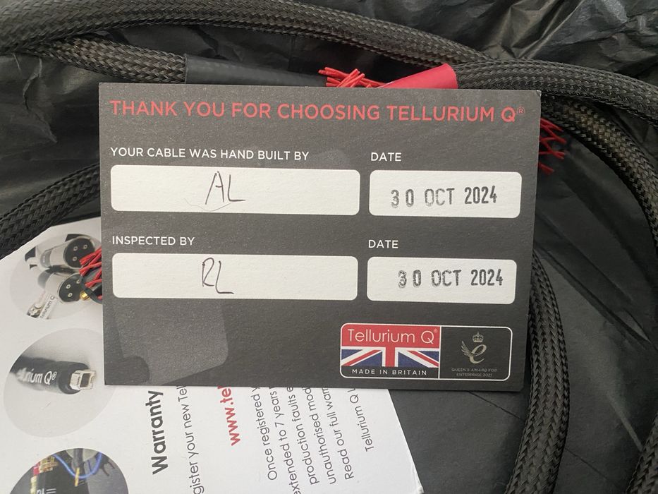 Tellurium Q - Ultra Black 2 - 1m - Rca Cabo de audio