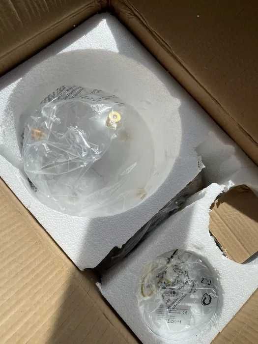 Lampa wisząca Baloone szklana, kolor złoty i biały, NOWA, BL1300, elegancka
