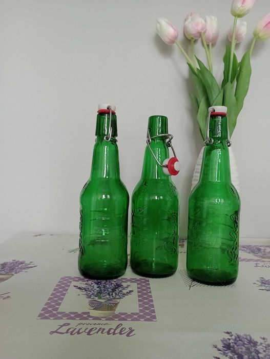 Butelki szklane z zamknięciem 55  szt