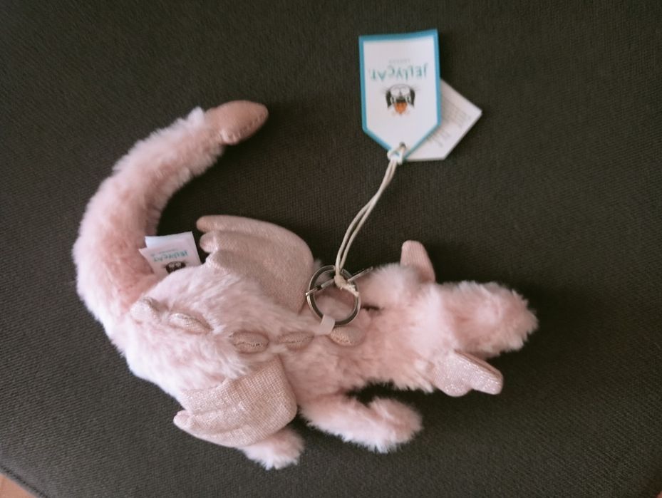 Rose bag charm smok dragon keychain brelok