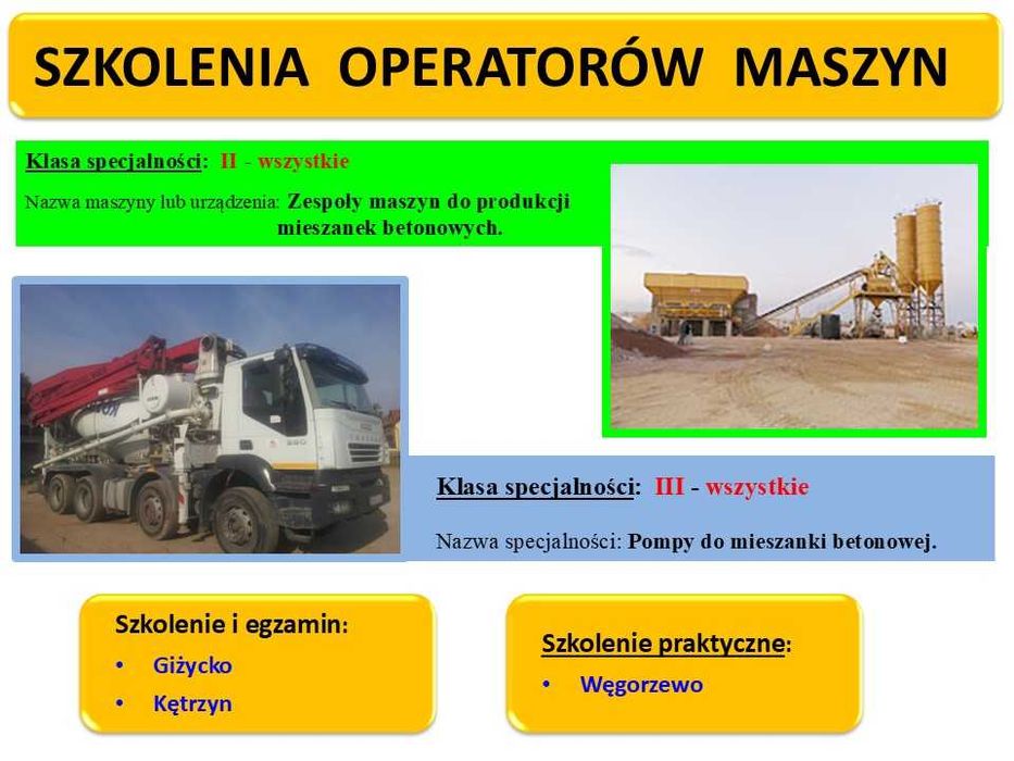 Kurs na koparko-ładowarkę, koparkę, ładowarkę w Kętrzynie i Giżycku