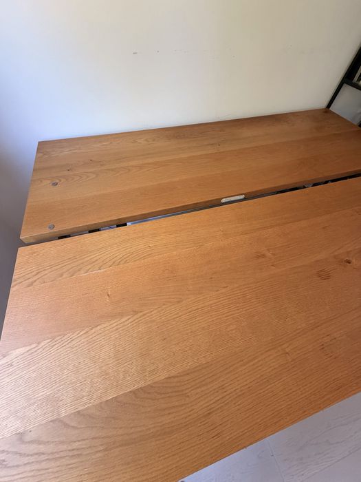 Loft Biurko / stół biurowy 185 × 130 cm — okleina dębowa, spawany stelaż