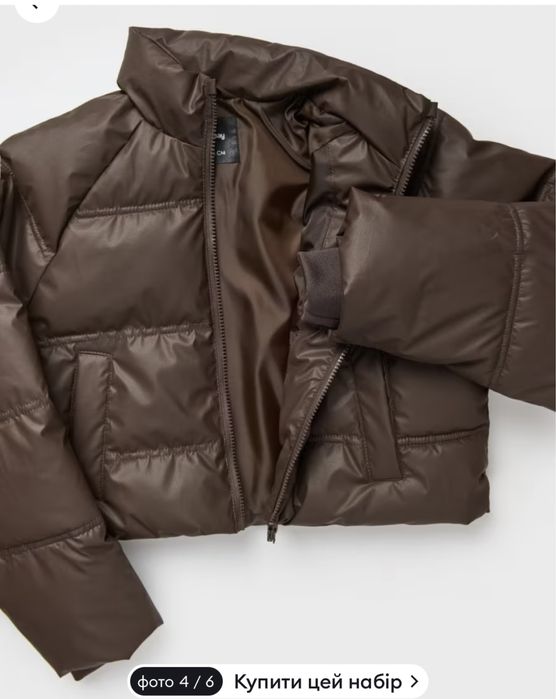 Куртка коротка шоколад xs-s