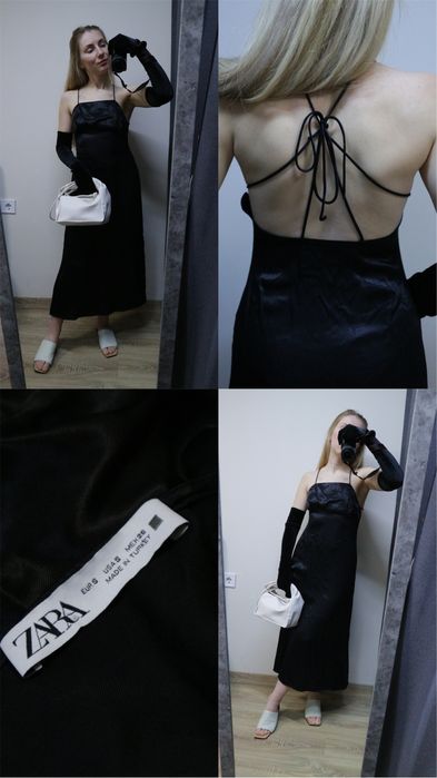 6 Сукня zara плаття сліп дрес сарафан