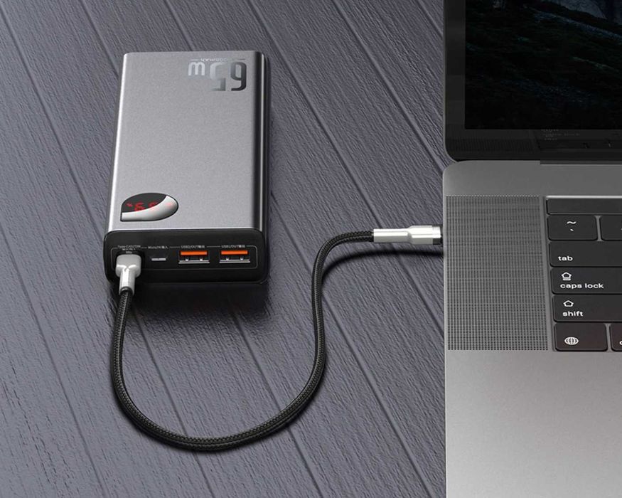 Павербанк Power Bank батарея Hoco DB03 Max Baseus 100000mAh 65W