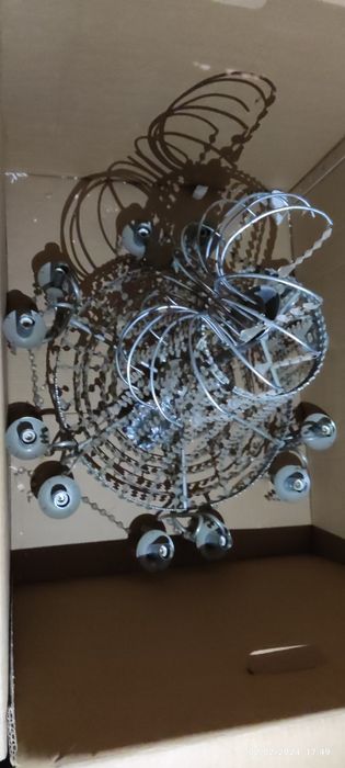 2 Candeeiros 1 de cristal e outro de madeira