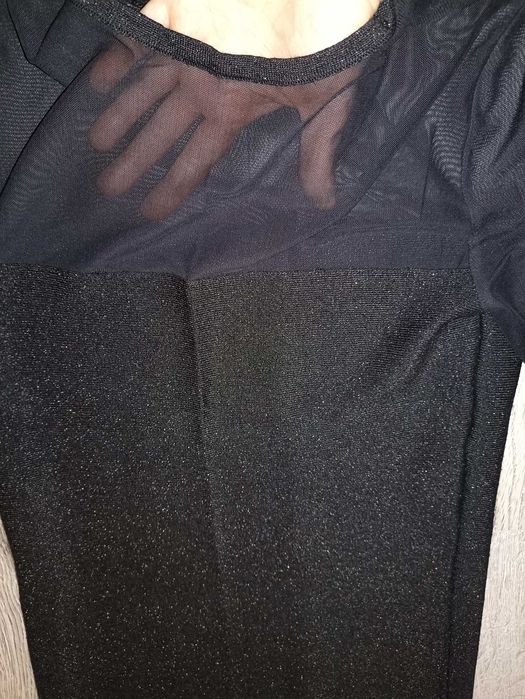 Sukienka wizytowa jak nowa brokatowa siatka