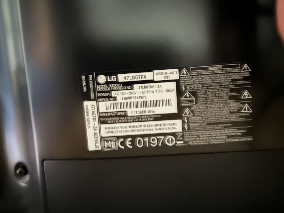 Telewizor LG 47 cali 47LB670V
