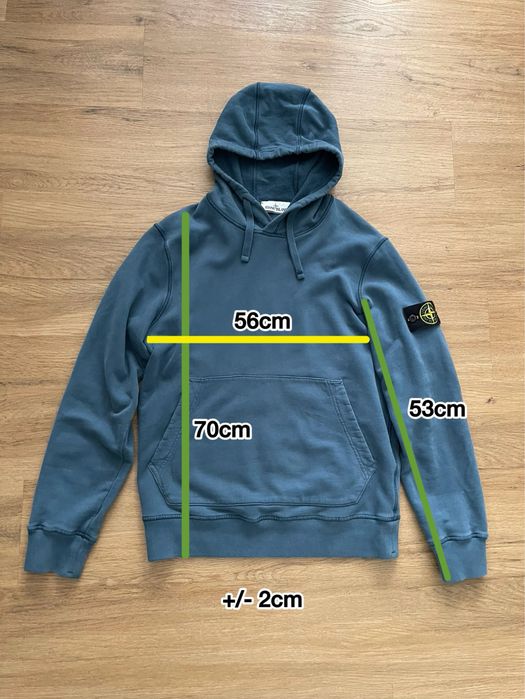 Bluza Stone Island Hoodie jasnoniebieska light blue, rozmiar M