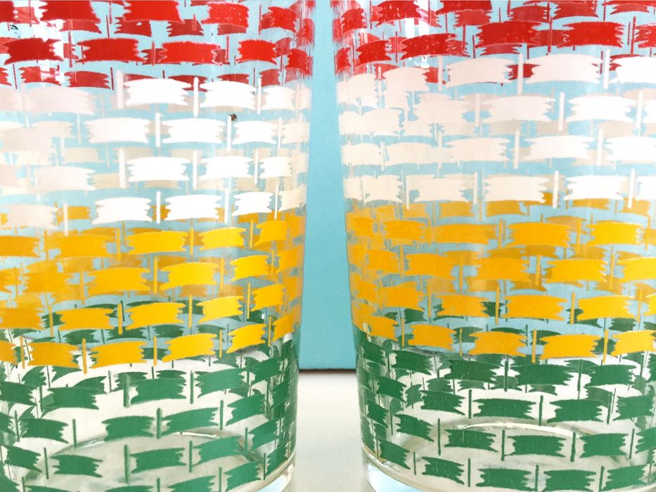 Conjunto de 3 Copos coloridos | Anos 60 | Vintage