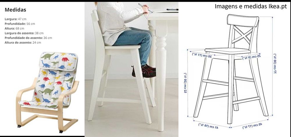 DUAS cadeiras crianca ikea