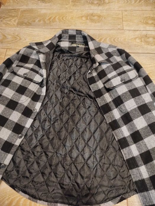 Куртка-рубашка Jachs Heavyweight Shacket, черно-серая, размер Medium.